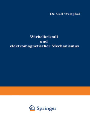 cover image of Wirbelkristall und elektromagnetischer Mechanismus